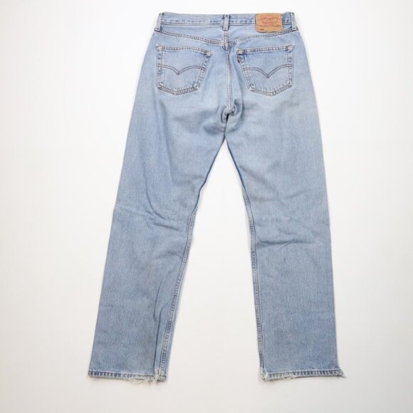 Vintage Y2K 2000 Levis 501xx Mens 33x32 Distressed Button Fly Original Fit Jeans - Picture 16 of 16